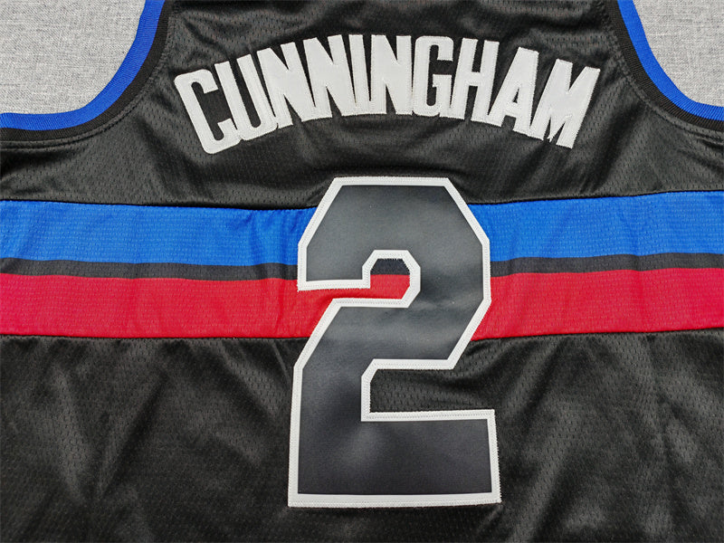 Detroit Pistons Cade Cunningham #2 City Edition Swingman Jersey — Embroidered