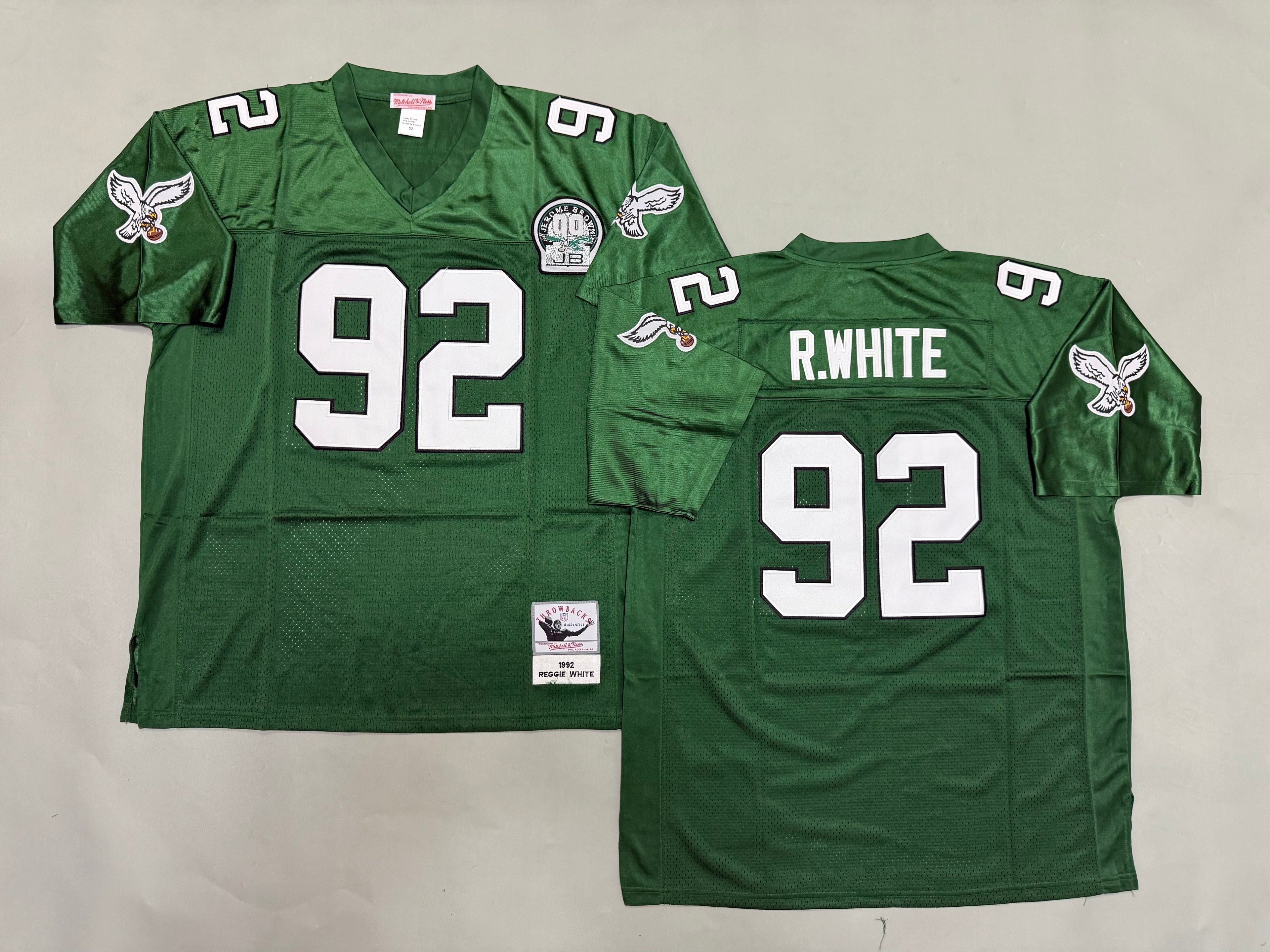 Mens Reggie White#92 Philadelphia Eagles Vintage Throwback Jersey