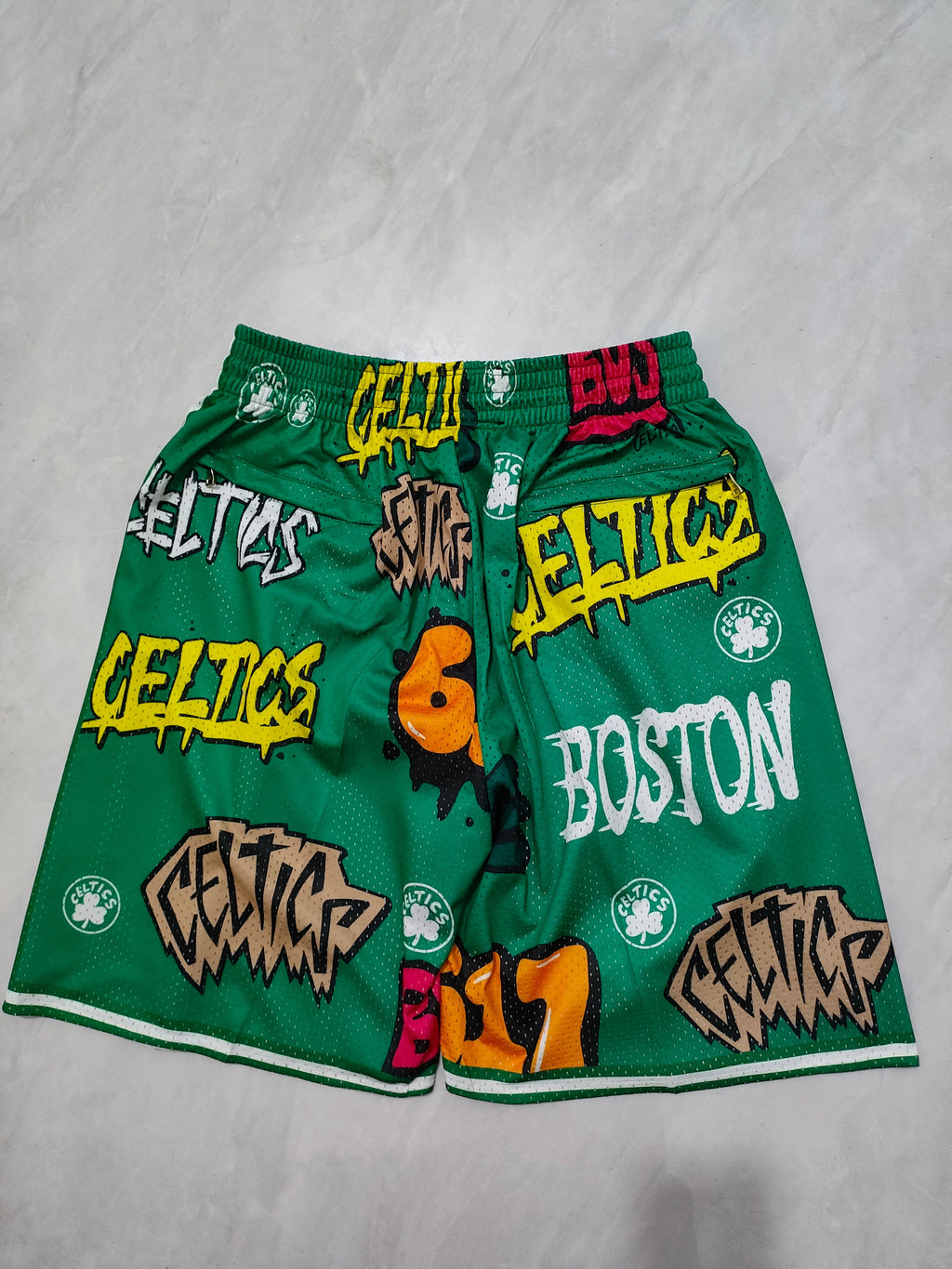 Boston Celtics Green Graffiti Pocket Shorts