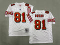 Mens Terrell Owens#81 White San Francisco 49ers Vintage Throwback Jersey