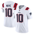 Drake Maye #10 New England Patriots White Vapor F.U.S.E. Limited Jersey