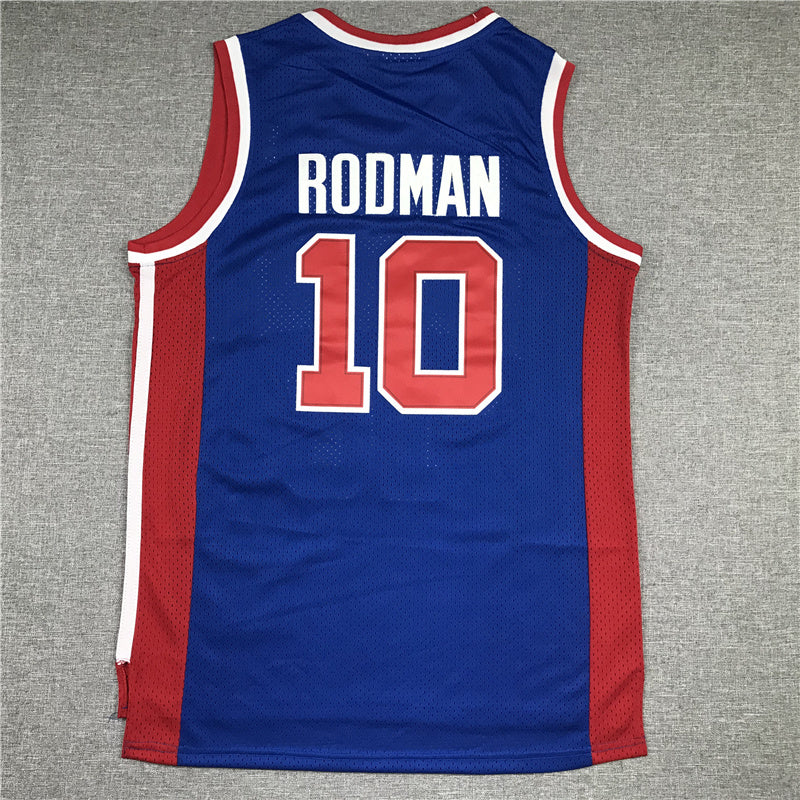 Detroit Pistons Dennis Rodman #10 1988/89 Throwback — Embroidered