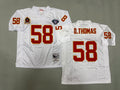 Mens Derrick Thomas#58 white Kansas City Chiefs Vintage Throwback Jersey