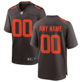 Custom Cleveland Browns Brown Game Jersey