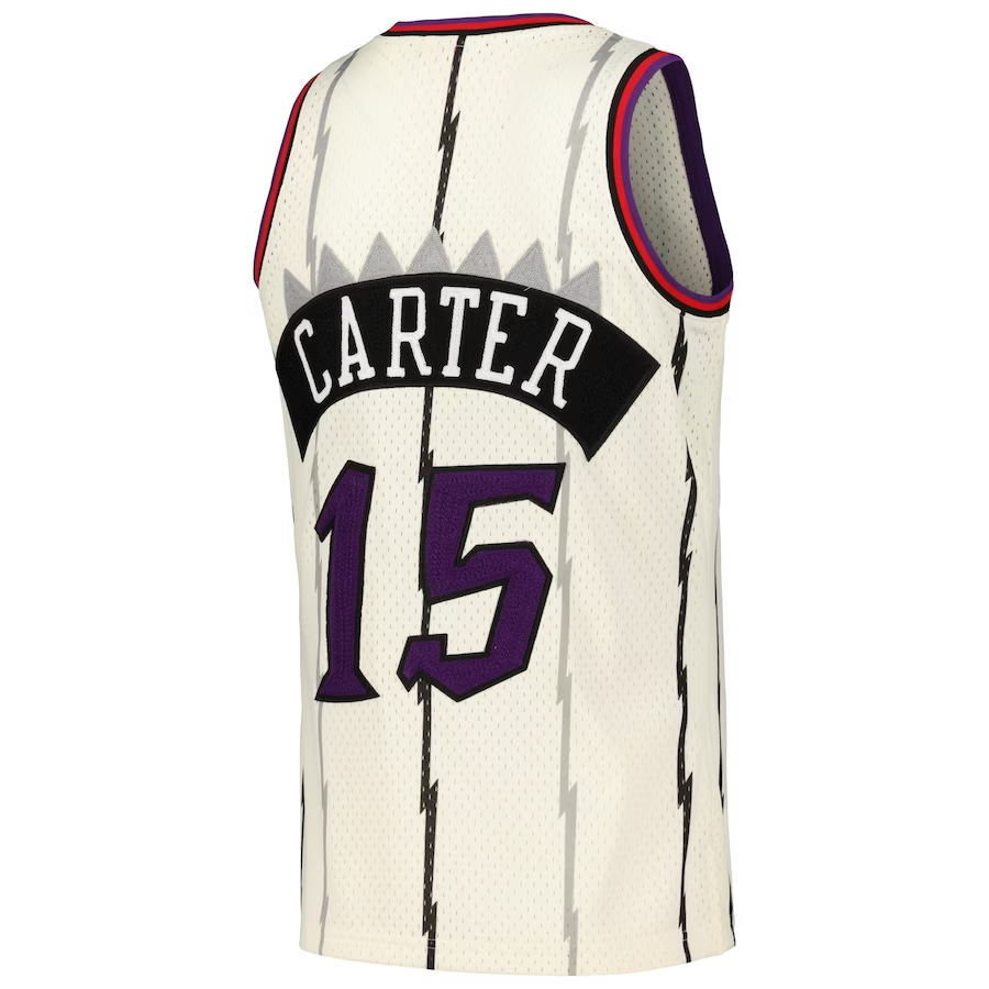 Toronto Raptors Vince Carter Cream Chainstitch Swingman Jersey