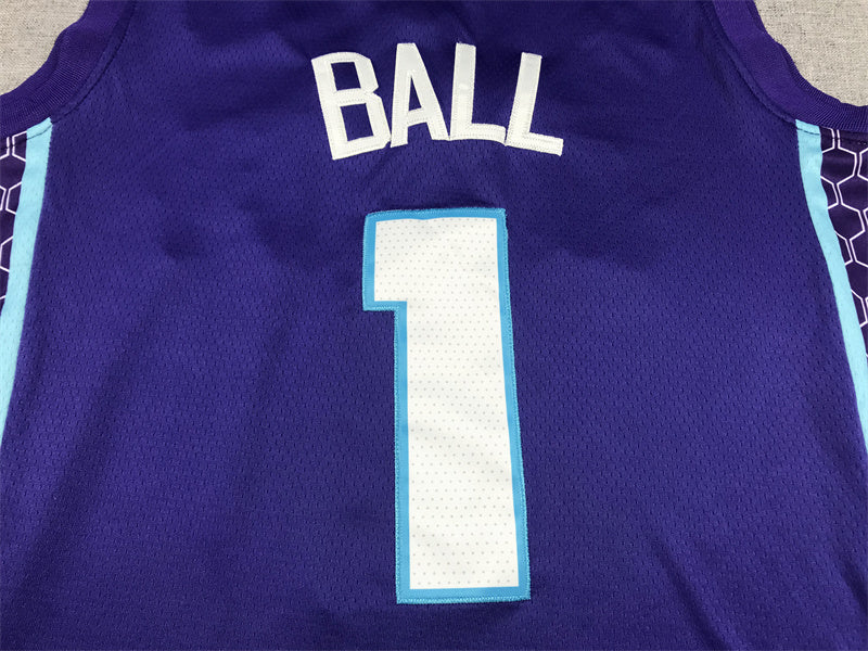 Charlotte Hornets LaMelo Ball #1 City Edition Swingman Jersey - Embroidered