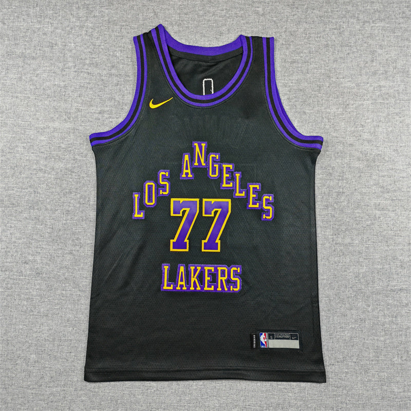 Youth Luka Dončić Los Angeles Lakers #77 City Edition Embroidered  Jersey