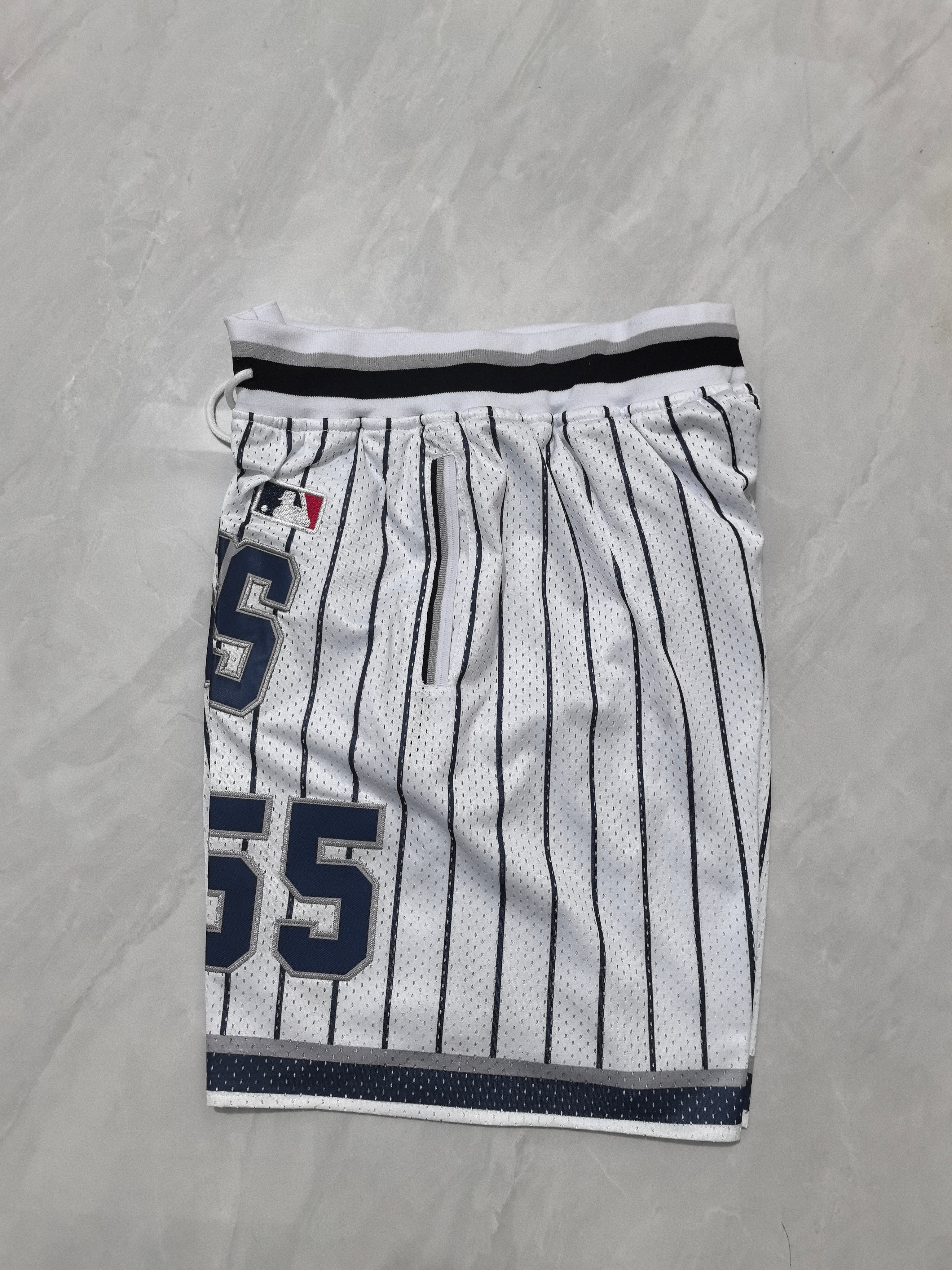 Baseball white striped size 55 pocket shorts