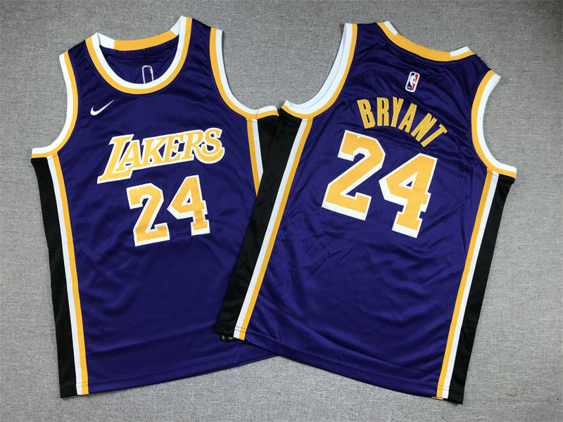 Youth Kobe Bryant Los Angeles Lakers #24  Embroidered  Jersey