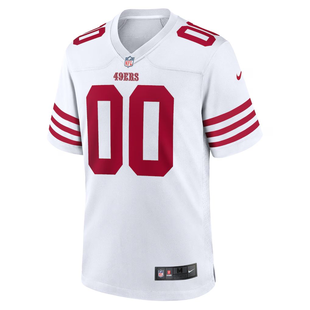 Custom San Francisco 49ers White Game Jersey