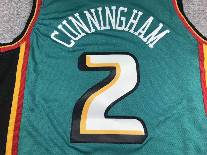 Detroit Pistons Cade Cunningham #2 City Edition Swingman Jersey — Embroidered