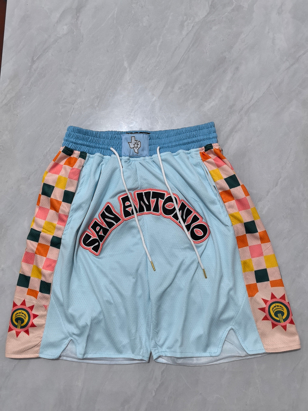 San Antonio Spurs Light Blue City Edition Pocket Shorts