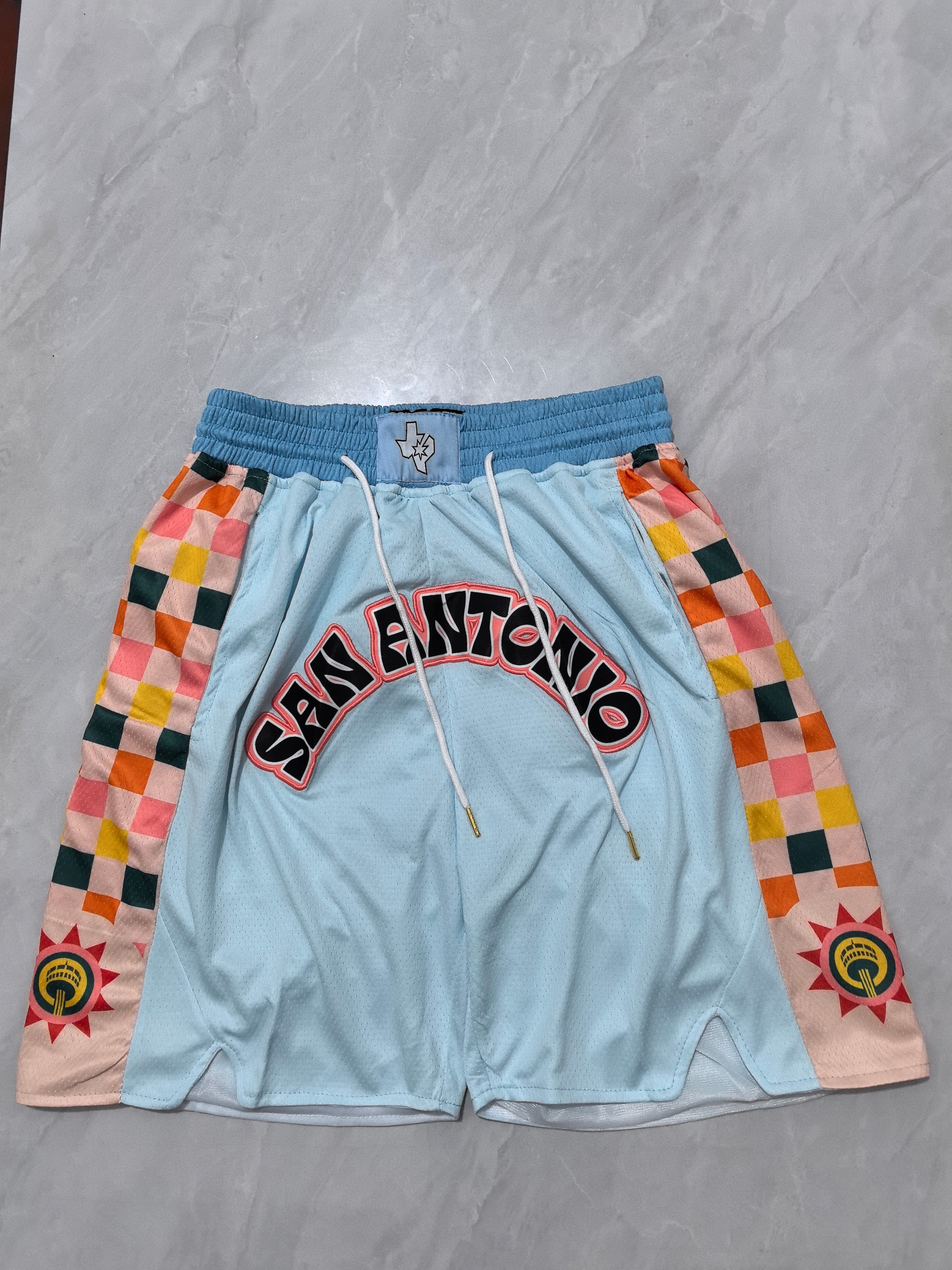 San Antonio Spurs Light Blue City Edition Pocket Shorts
