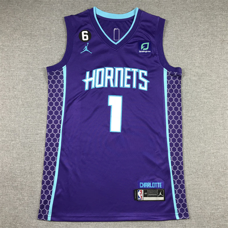Charlotte Hornets LaMelo Ball #1 City Edition Swingman Jersey - Embroidered
