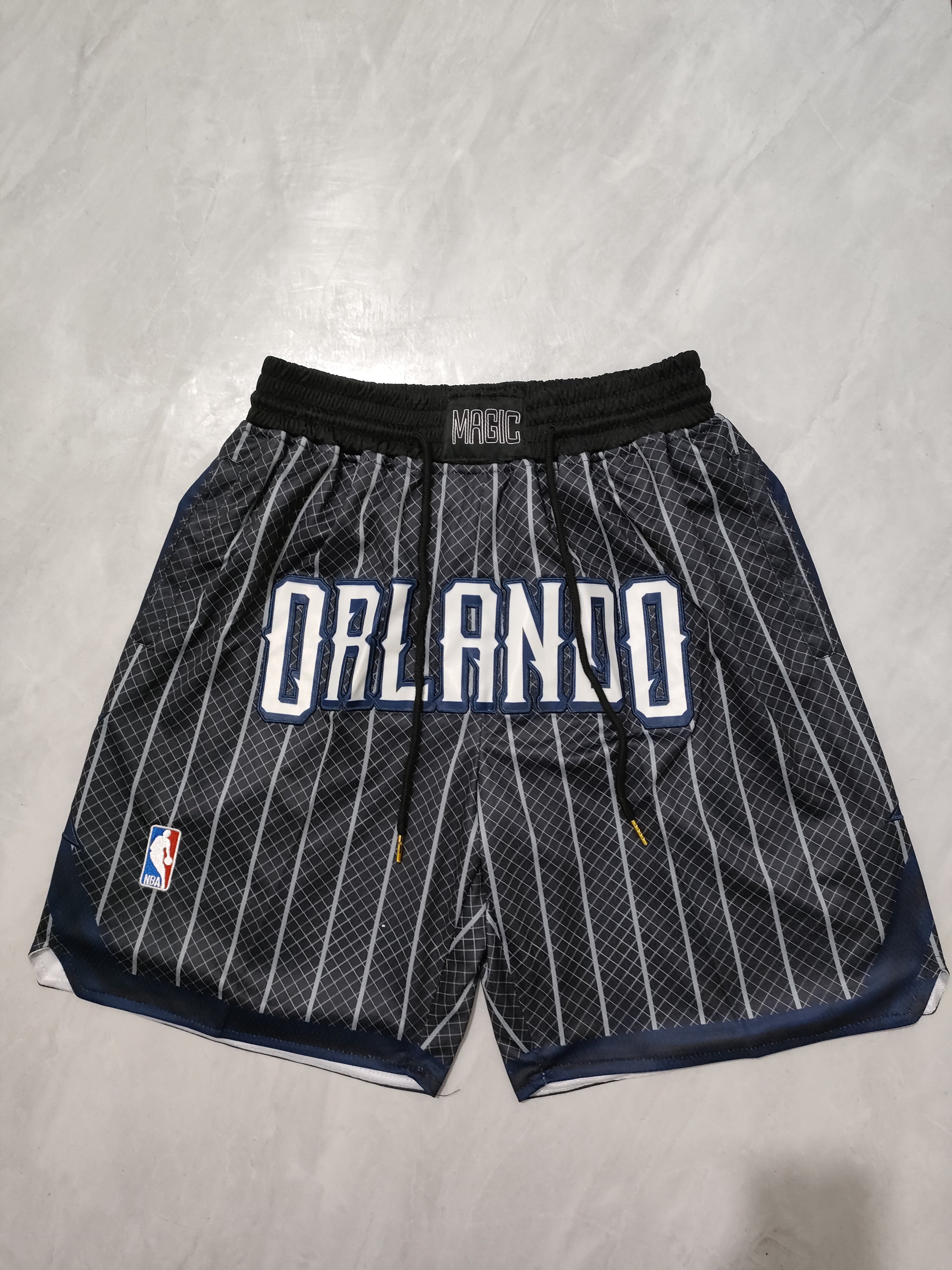 Orlando Magic 2023 Black Striped Pocket Shorts