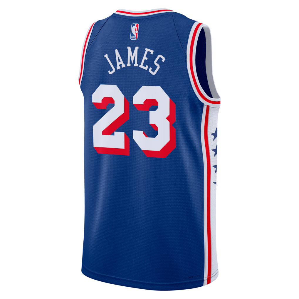 LeBron James #23 Philadelphia 76ers Blue City Edition Swingman Jersey
