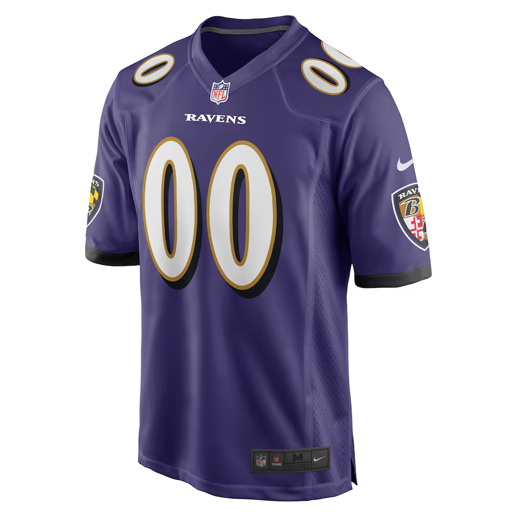 Custom Baltimore Ravens Purple Game Jersey