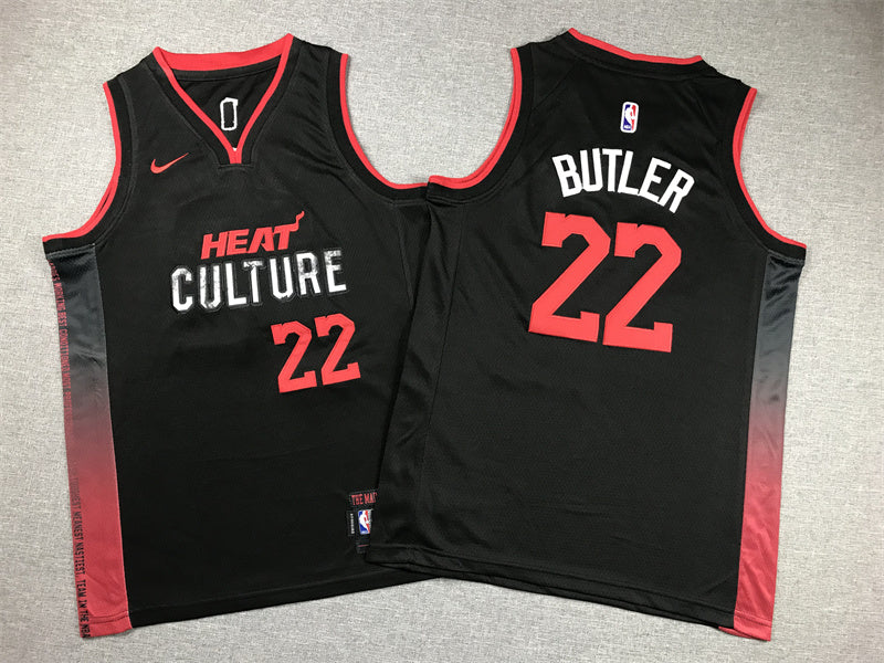 Youth Jimmy Butler Miami Heat #22 City Edition Embroidered Jersey