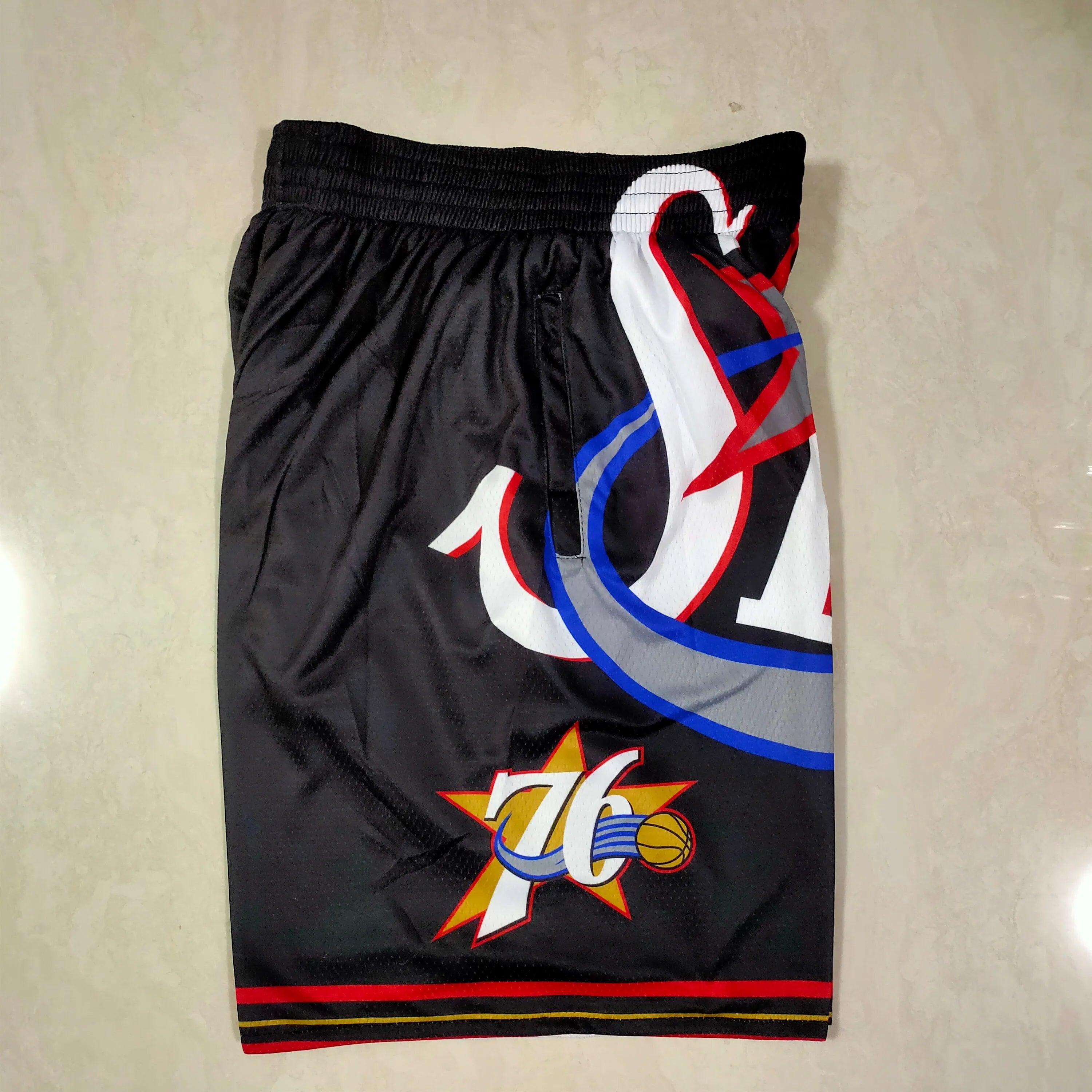 Philadelphia 76ers black mitchell&nesd pocket pants