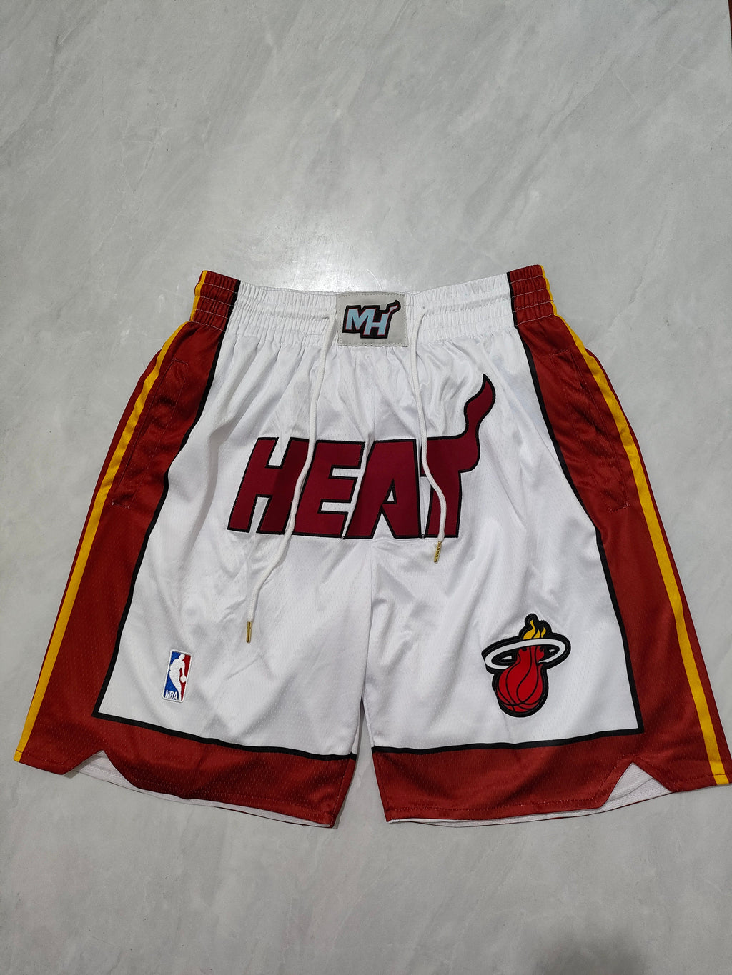 Miami Heat White Regular Pocket Shorts