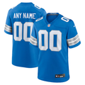 Custom Detroit Lions Blue Game Jersey