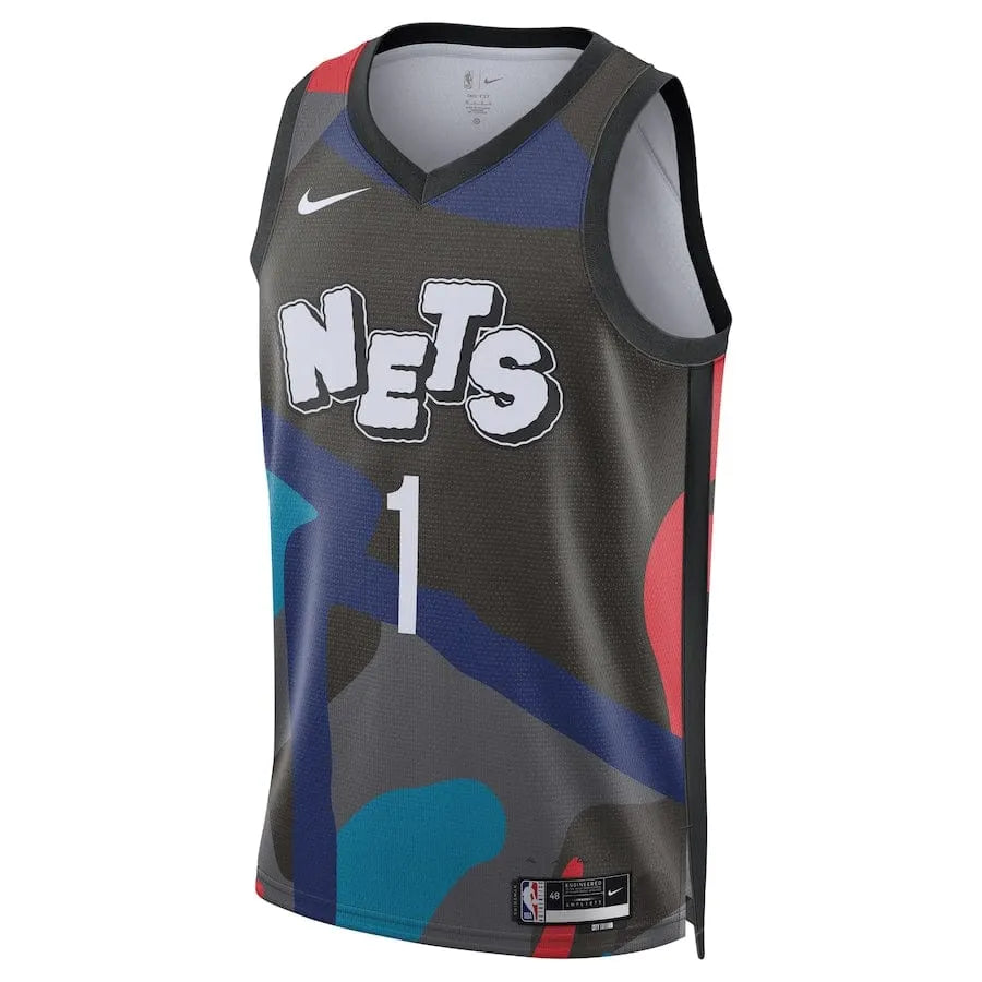 Brooklyn Nets Mikal Bridges Black 2023-2024 season Jersey - City Edition