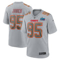 Chris Jones Kansas City Chiefs Super Bowl LVII Patch Atmosphere Fashion Game Jersey - Gray