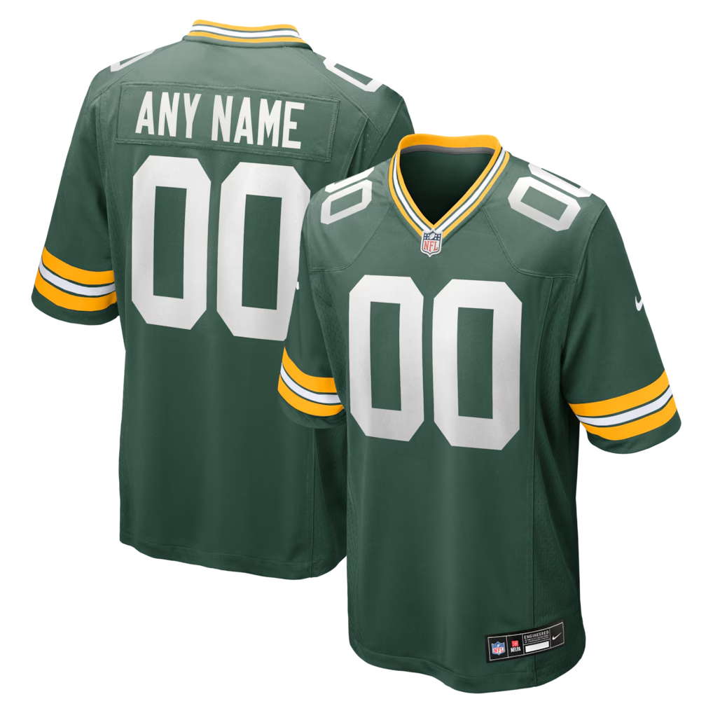 Custom Green Bay Packers Green Game Jersey