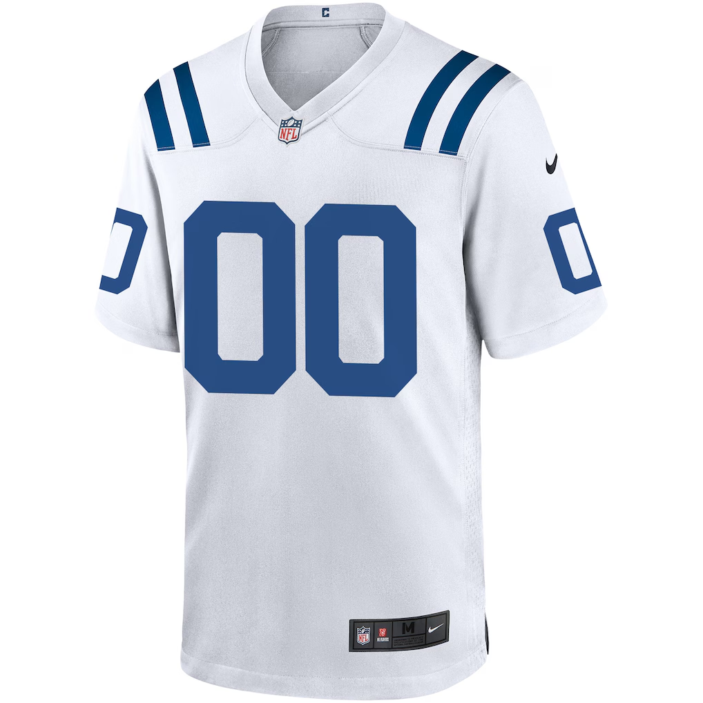 Custom Indianapolis Colts White Game Jersey