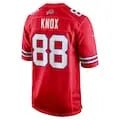 Men's Buffalo Bills Dawson Knox  Red Alternate Game Jersey