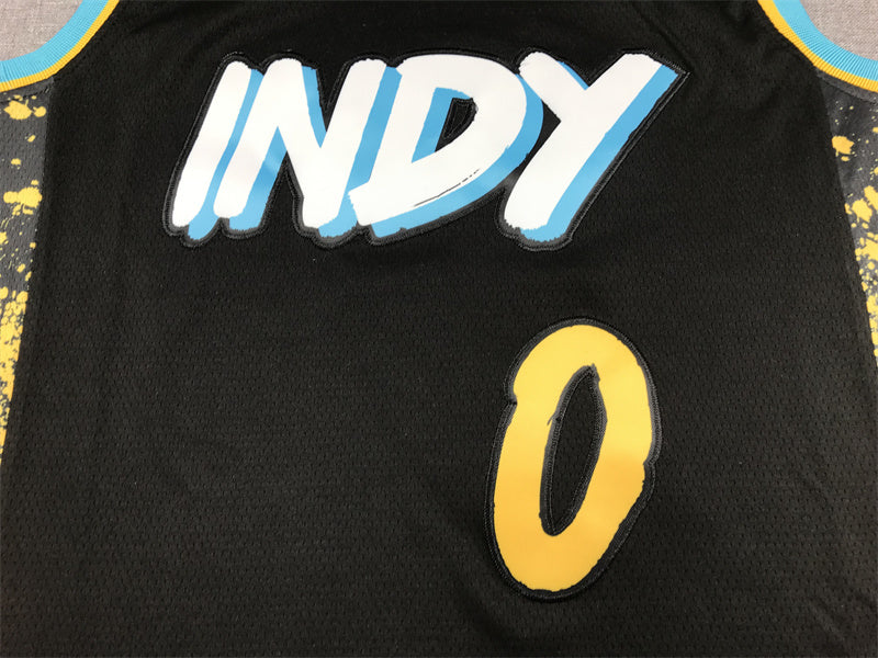 Indiana Pacers Tyrese Haliburton #0 2024 City Edition Swingman Jersey - Embroidered