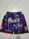 Toronto Raptors Purple Graffiti Pocket Shorts