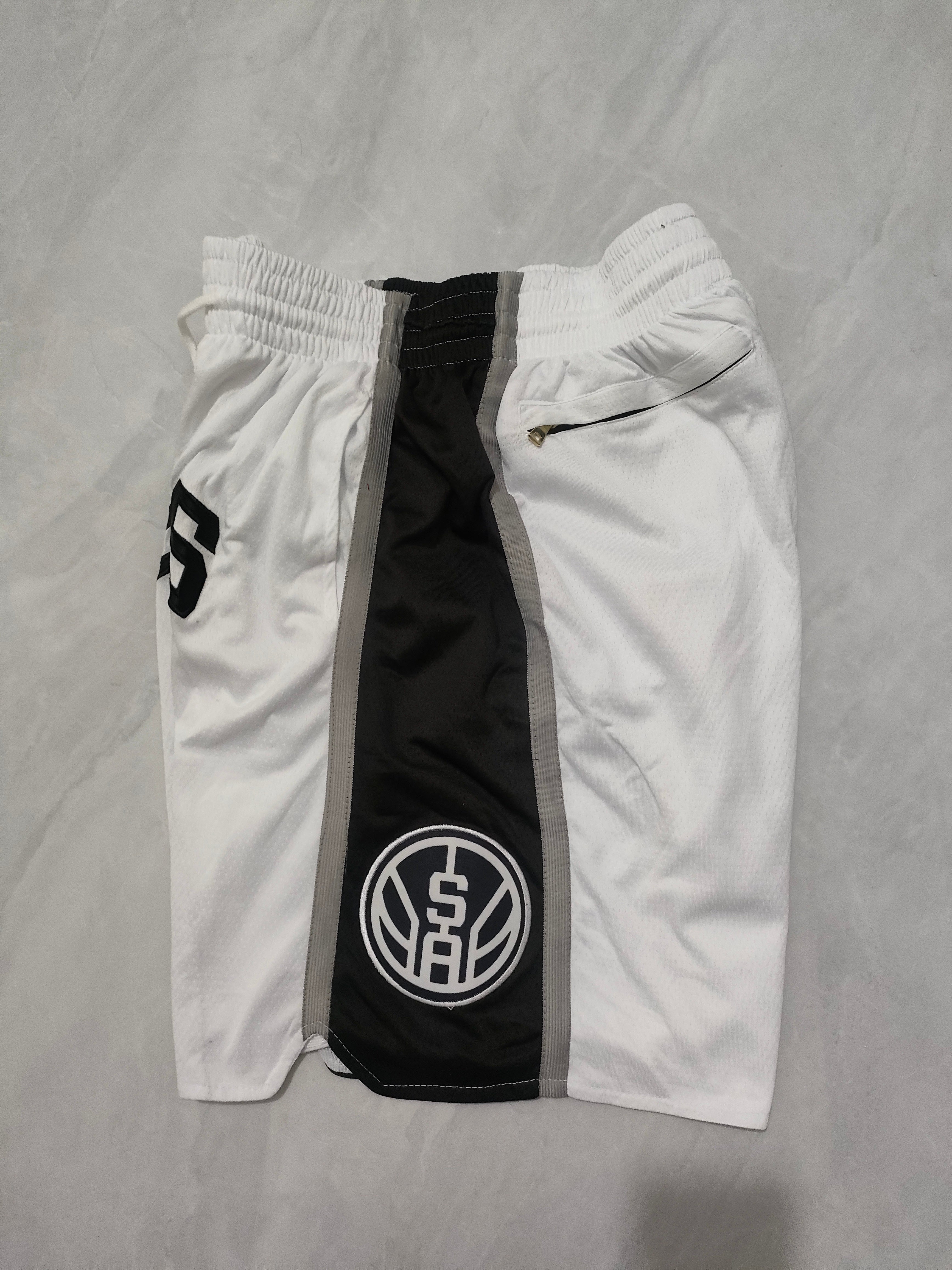 San Antonio Spurs White Fan Edition Pocket Shorts