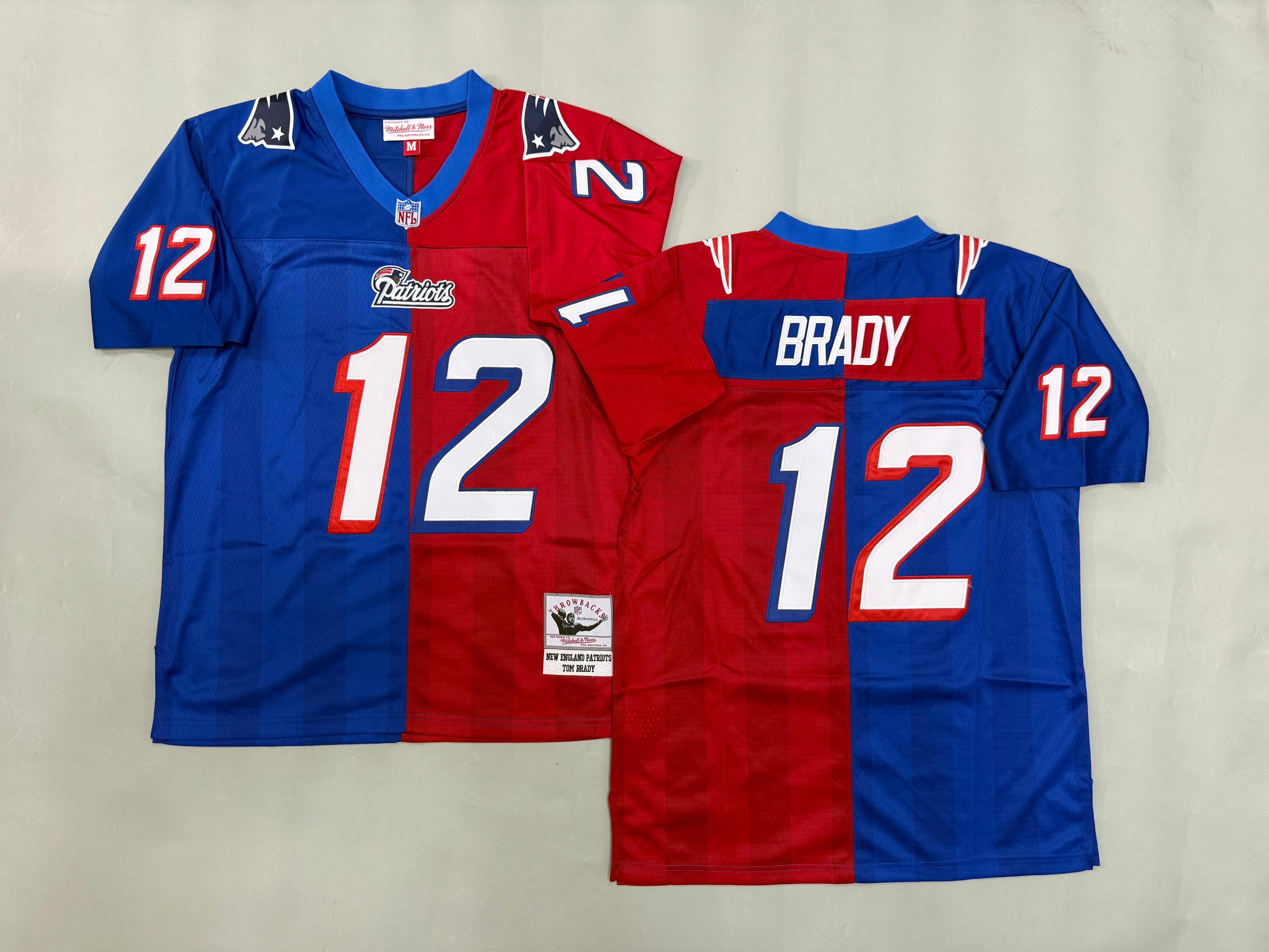 Mens Tom Brady#12 New England Patriots Vintage Throwback Jersey
