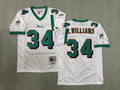 Mens Ricky Williams#34 white Miami Dolphins Vintage Throwback Jersey