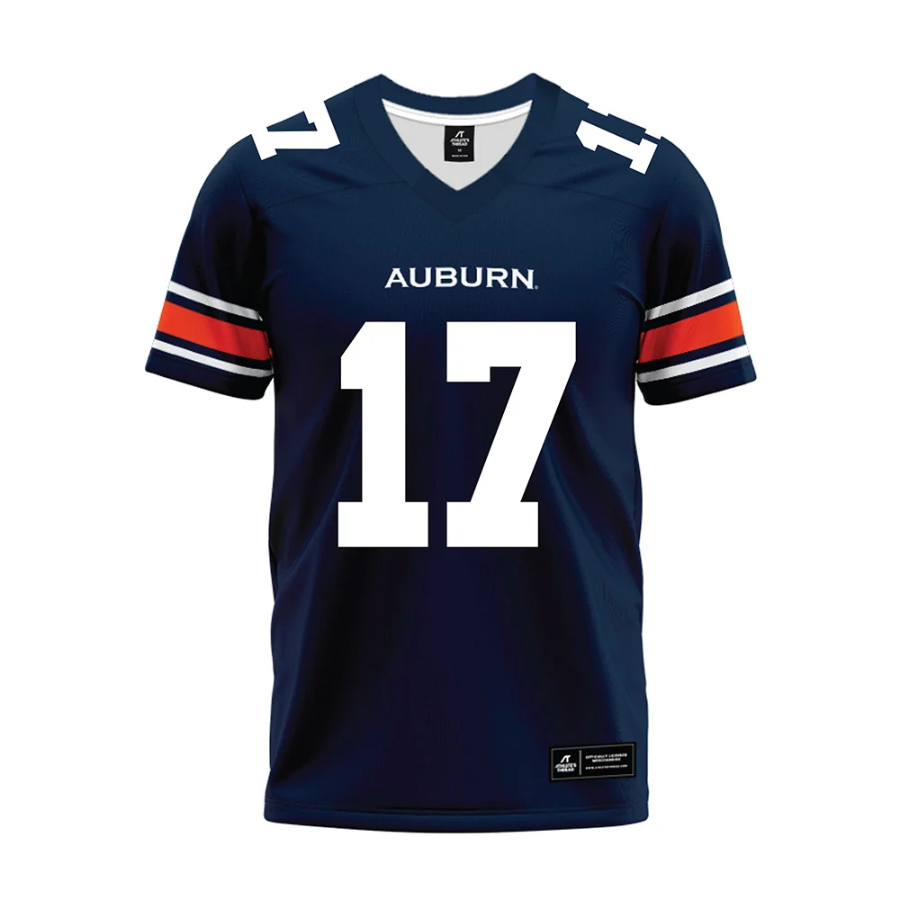 Auburn - NCAA Football : Byrum Brown - Navy Premium Football Jersey