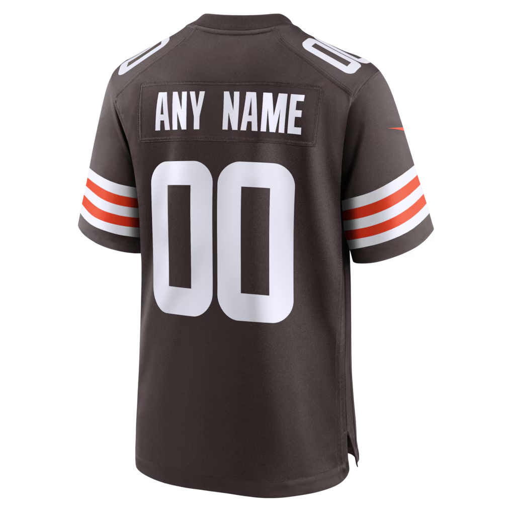 Custom Cleveland Browns Brown Game Jersey