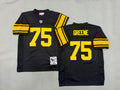 Mens Joe Greene#75  ‌black Pittsburgh Steelers Vintage Throwback Jersey