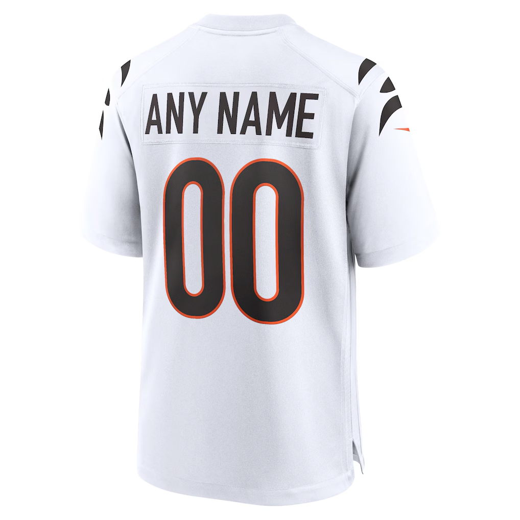 Custom Cincinnati Bengals White Game Jersey