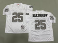 Mens Fred Biletnikoff#25 white Los Angeles Raiders Vintage Throwback Jersey