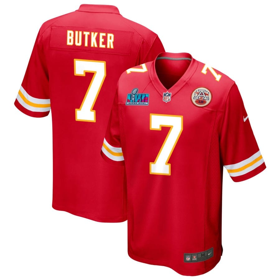 Harrison Butker Kansas City Chiefs Super Bowl LVII Game Jersey - Red