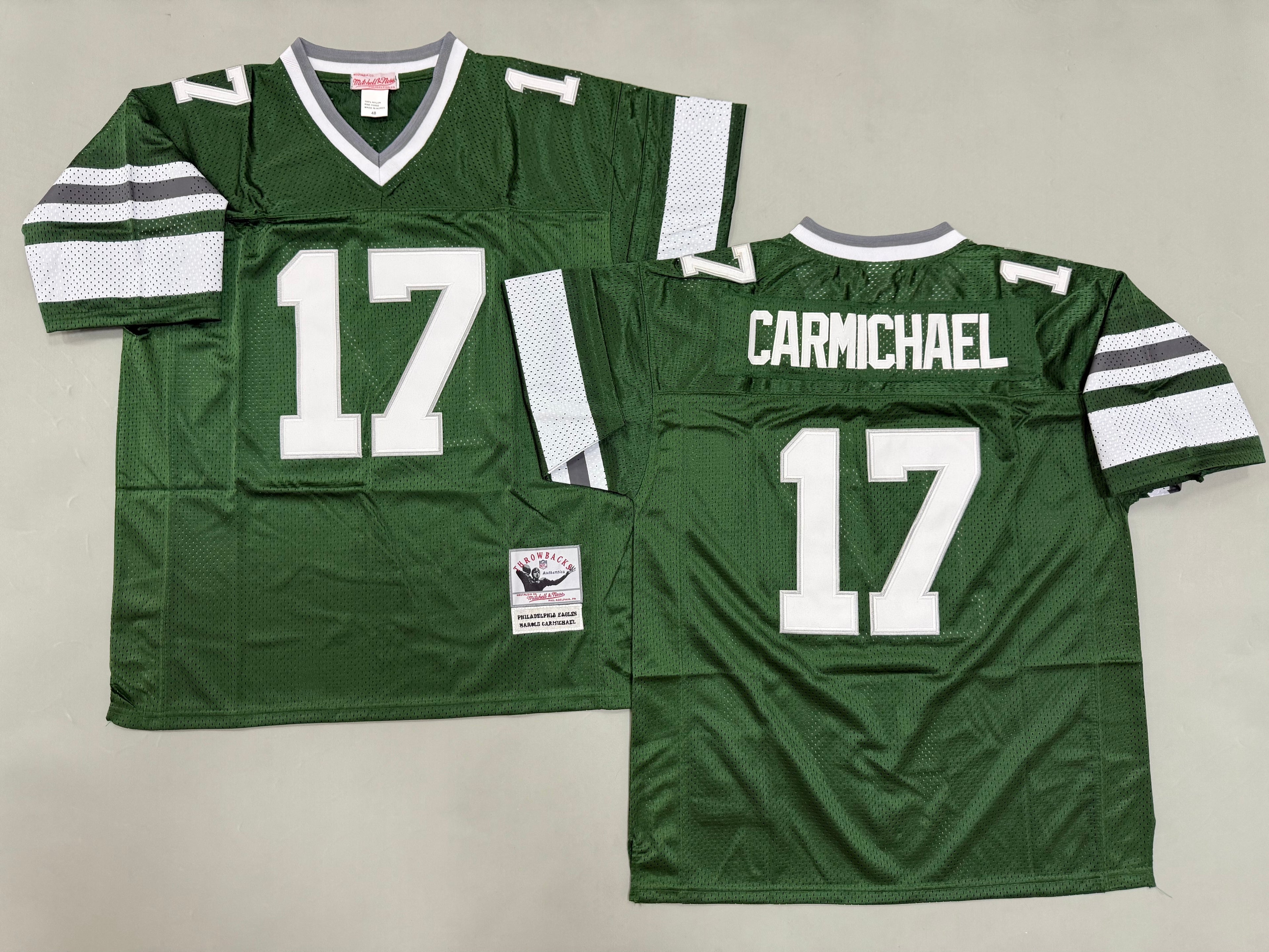 Mens Harold Carmichael#17 Philadelphia Eagles Vintage Throwback Jersey