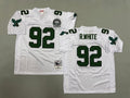 Mens Reggie White#92 white Philadelphia Eagles Vintage Throwback Jersey