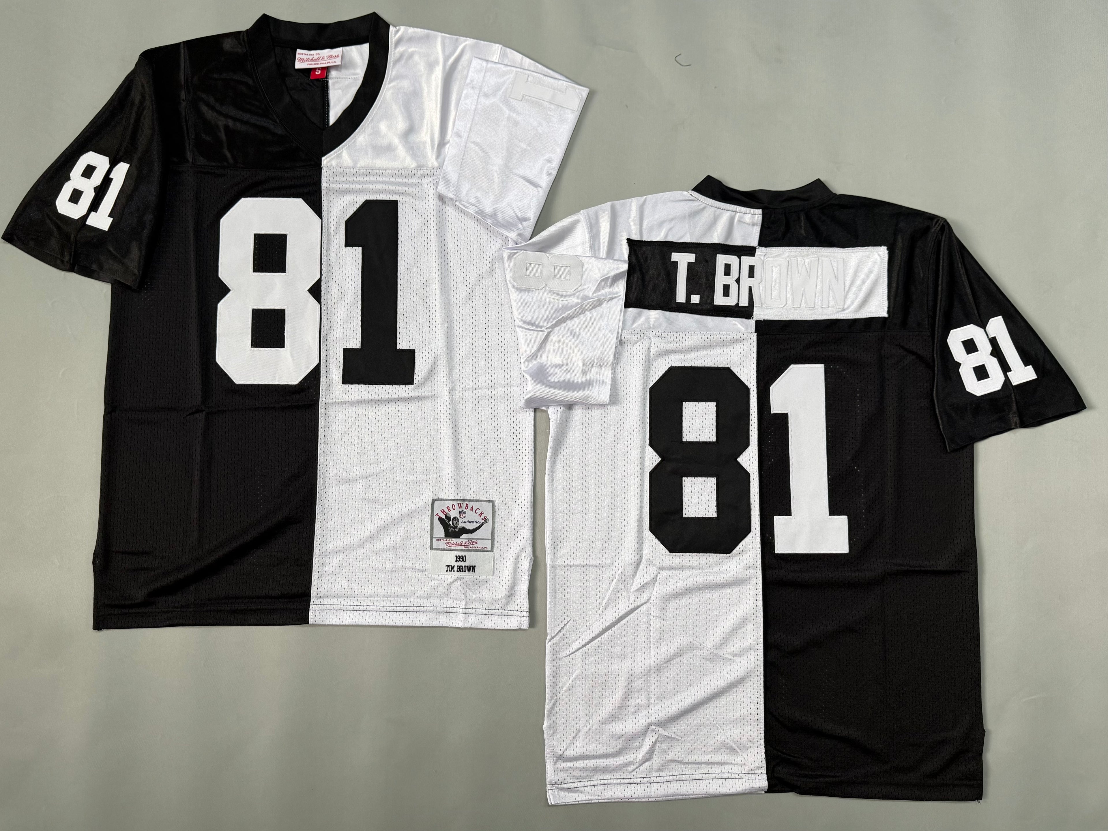 Mens Tim Brown#81 Los Angeles Raiders Vintage Throwback Jersey