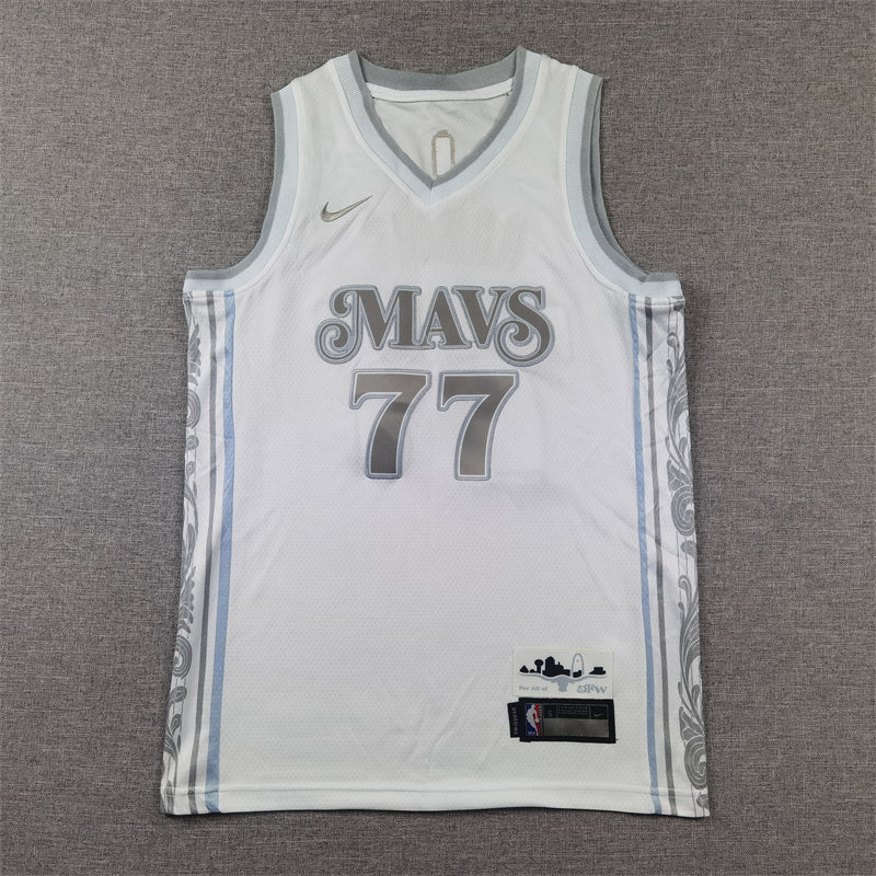 Youth Luka Dončić Dallas Mavericks #77 City Edition Embroidered  Jersey