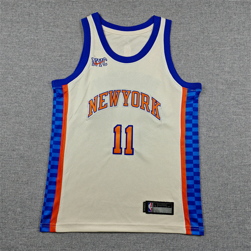 Youth Jalen Brunson New York Knicks #11 City Edition Embroidered Jersey