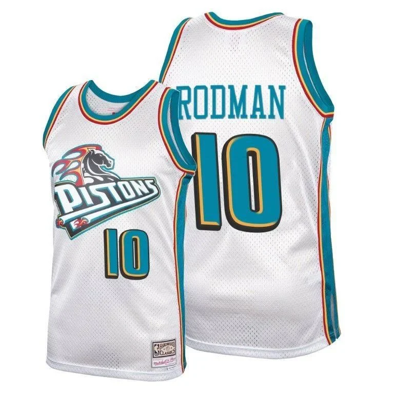 Detroit Pistons Dennis Rodman Throwback Jersey — Embroidered