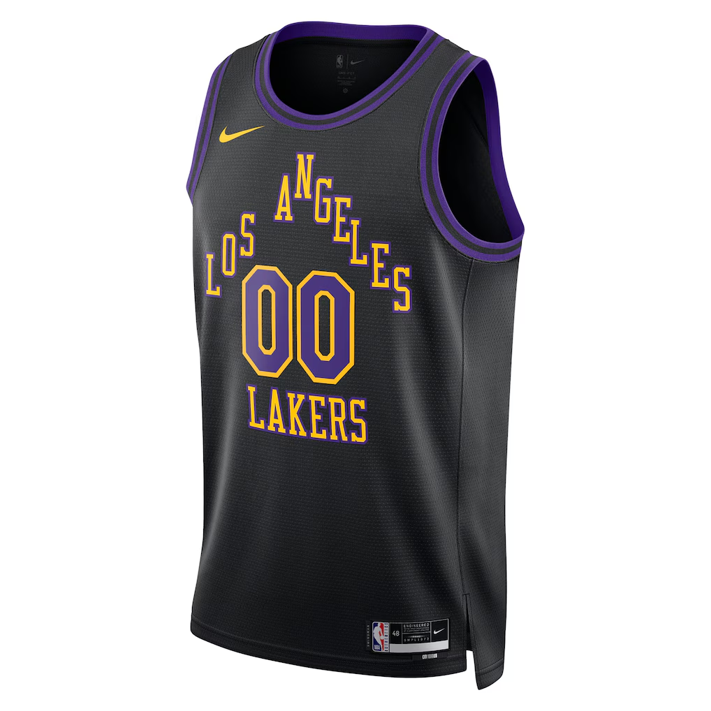 Custom Los Angeles Lakers Black Jersey