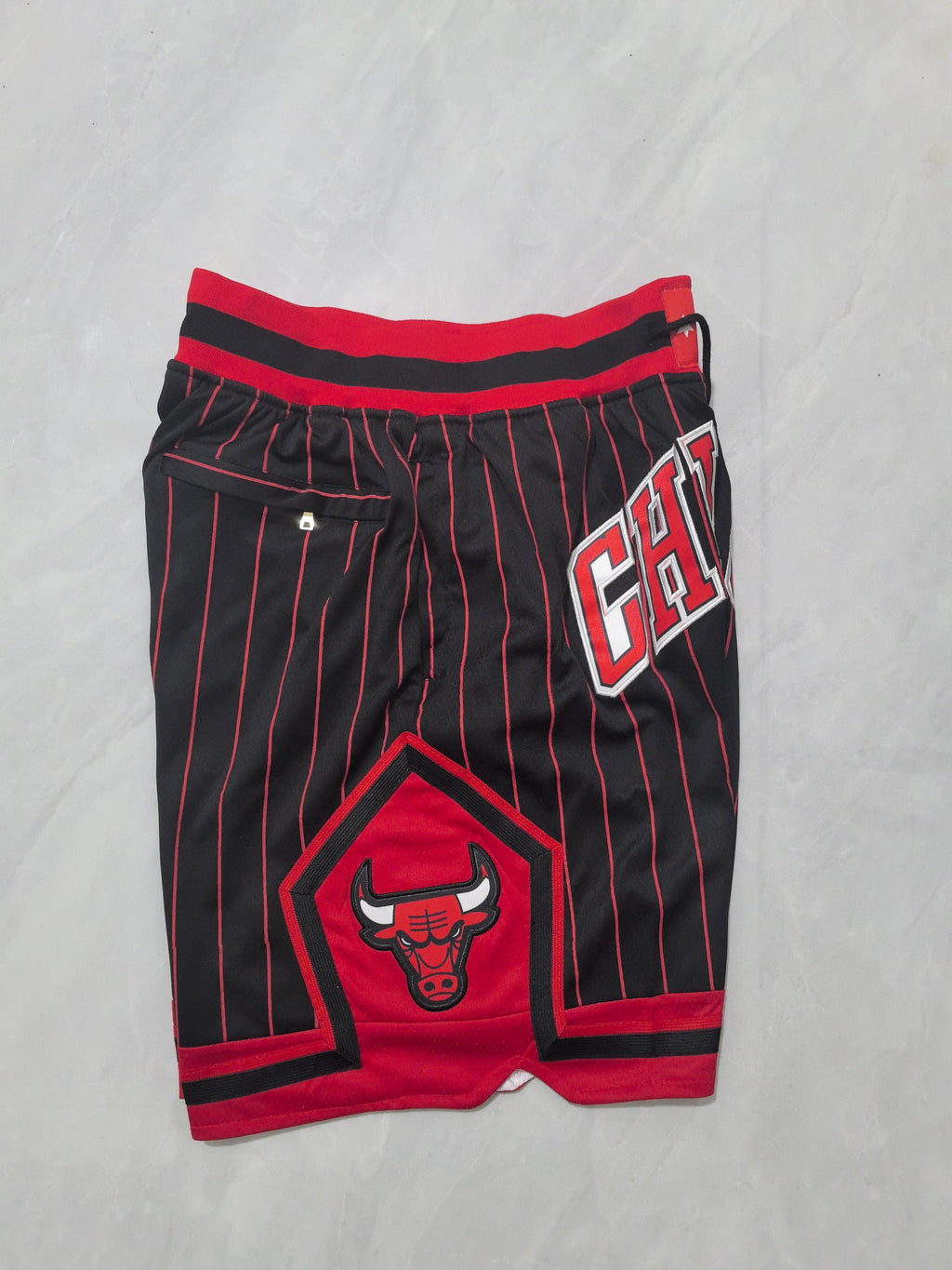 Chicago Bulls 2026 Black and Red Striped City Edition Pocket Shorts