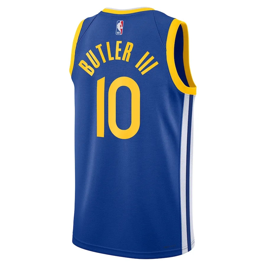 Unisex Jimmy Butler III Royal Golden State Warriors Badged Swingman Jersey - Icon Edition